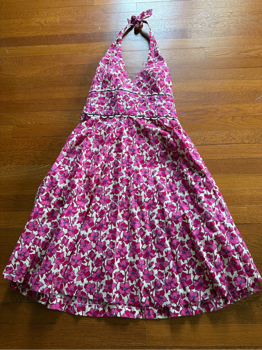 Vintage Lilly Pulitzer Pink Floral Halter Dress
